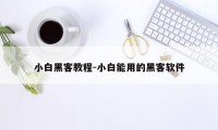 小白黑客教程-小白能用的黑客软件