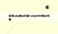 在线udp端口扫描-udp2009端口扫描