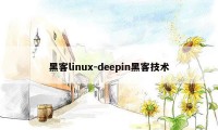 黑客linux-deepin黑客技术