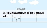 什么网站容易被黑客攻击-哪个网站容易攻击ddos