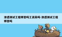 渗透测试工程师苦吗工资高吗-渗透测试工程师苦吗