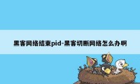 黑客网络结束pid-黑客切断网络怎么办啊