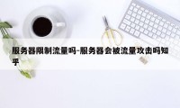 服务器限制流量吗-服务器会被流量攻击吗知乎