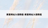 黑客网址入侵教程-黑客网址入侵教程