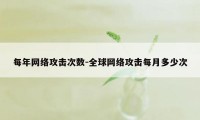 每年网络攻击次数-全球网络攻击每月多少次